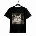 thumbnail image 1 of Espera, soy una cabra, camiseta con meme de gato tonto, 1 of 6