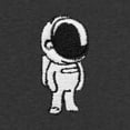 thumbnail image 2 of Dalix Astronaut Heavy Cotton Short Sleeve Summer Tee Mens in Charcoal Htr S Small, 2 of 5
