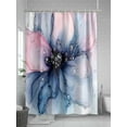thumbnail image 5 of Pink Blue Gradient Shower Curtain, Abstract Art Marble Texture Waterproof Shower Curtain Set with 12 Hooks Lightweight Washable Fabric Shower Curtains for Bathroom 72x84 Inches, 5 of 6