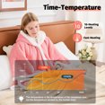 thumbnail image 4 of PMONPA Wearable Heated Throw Blanket for Adult, Electric Heated Wrap Poncho Shawl with Pockets, 6 Heating Levels & 2 to 10 Hours Time Settings, 51" x 61", Pink, 4 of 7