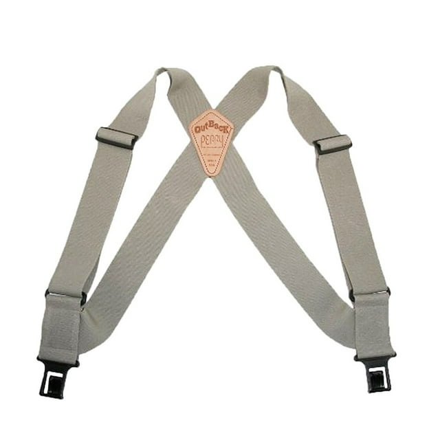 Perry Suspenders Bretelles 2 Pouces pour Hommes uBEE Outback Comfort Bretelles Ajustables - Beige, Régulier