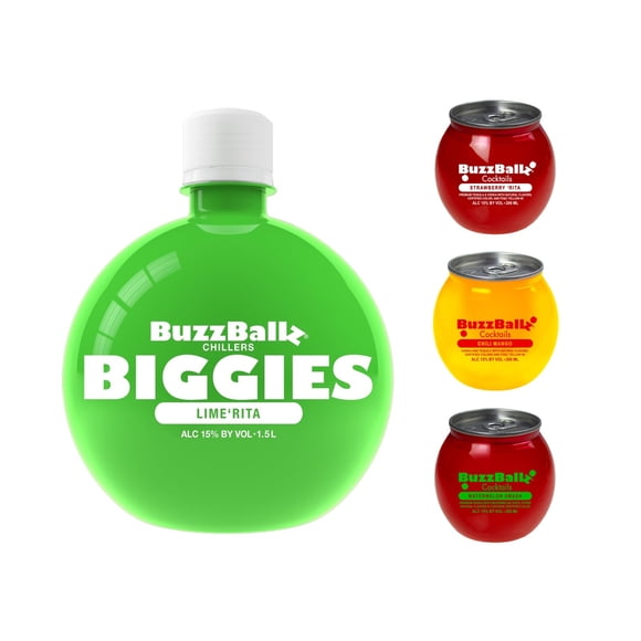 Pack 1 Buzzballz 1.5L + 3 Buzzballz 200 ml