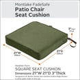 thumbnail image 2 of Classic Accessories Montlake Seat Cushion Foam & Slip Cover, Heather Fern, 21x21x3 Thick ( Pack of 2 ), 2 of 3