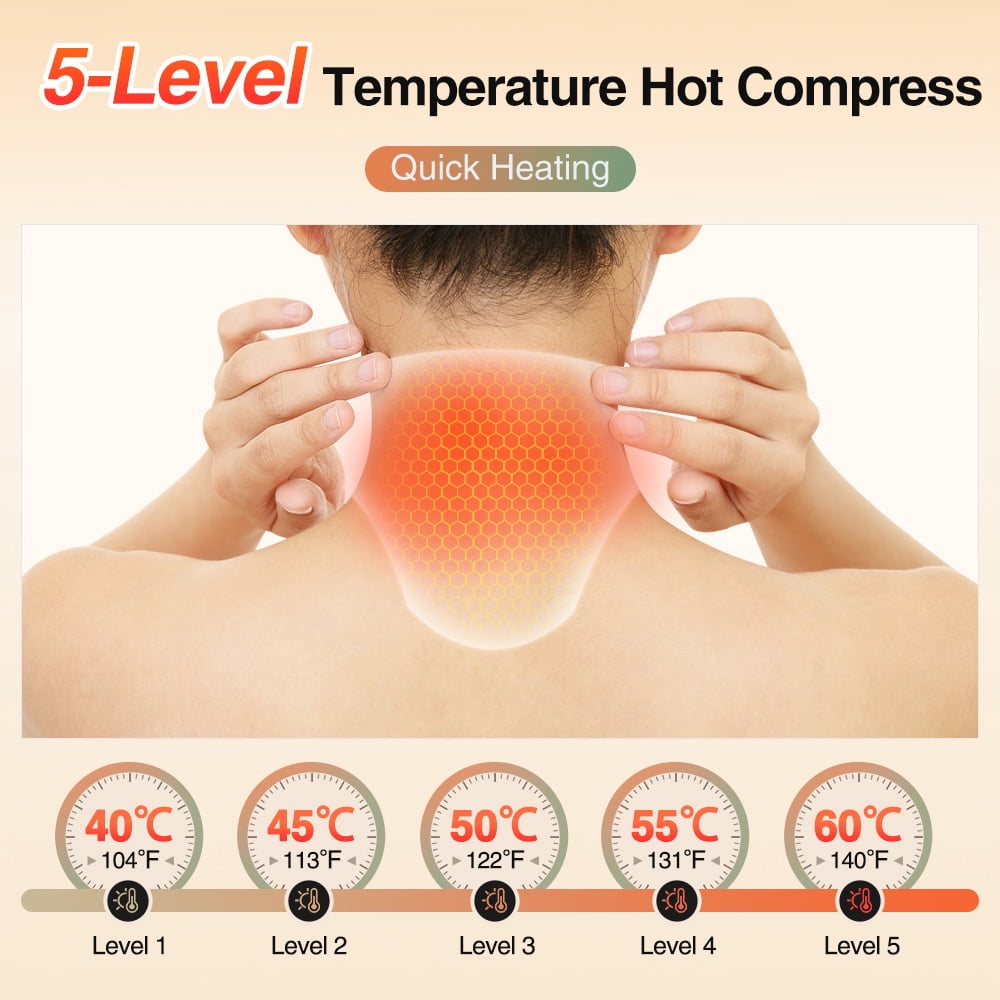 Cordless Heating Pad for Neck and Shoulder, Heated Neck Wrap with 1800mAh Battery, Soothing Neck Warmer, Fast Heating Neck Support for Office Relaxation