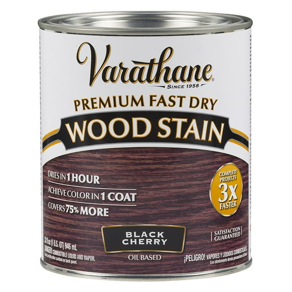 2-Pack of 1 qt Rust-Oleum 262009 Black Cherry Varathane Premium Fast Dry Wood Stain