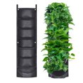 thumbnail image 1 of Bolsas de cultivo colgantes de 2 piezas, bolsa de maceta colgante con 7 bolsillos, para plantas y flores, adecuadas para exteriores, interiores, jardín-negro, 1 of 6