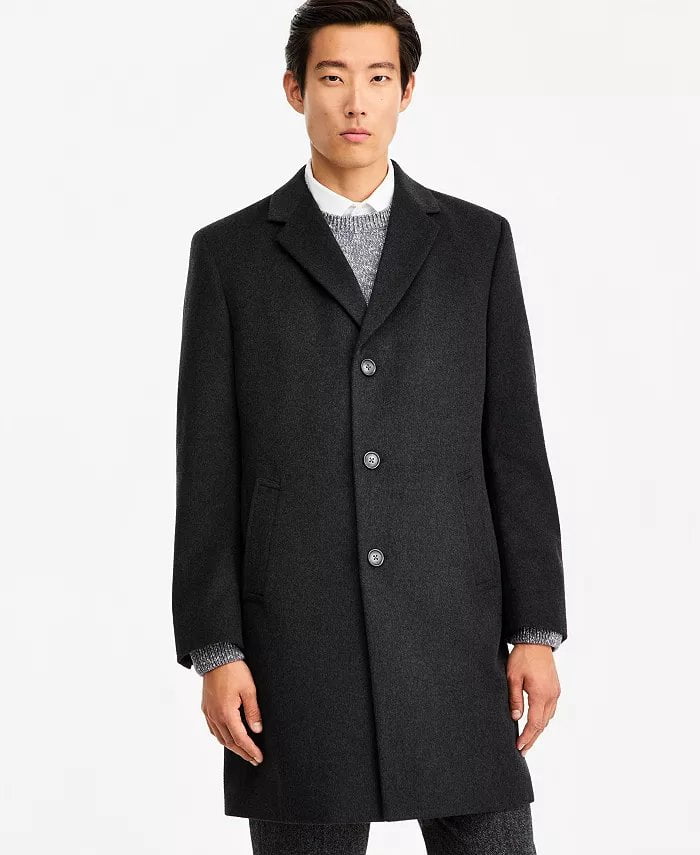 Claiborne Mens Black Wool Blend Pea Coat Jacket XX-Large - Walmart.com