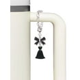 thumbnail image 3 of Delight Jewelry Black Dress - Silvertone Black Bow Charm Accessory for Tumblers and Thermal Cups, 3 of 4
