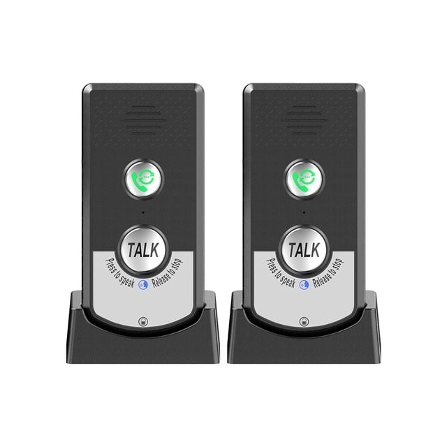 2 Pack Intercoms Wireless for Home Voice Bidirectional Caller Home Ultra Long Distance Portable Wireless Voice Interphone Elderly Caller Room to Room Communication Intercom Two Way Ringtone