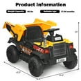thumbnail image 2 of Gymax Camion-Benne pour Enfants à Batterie 12 V, Tracteur de Construction Télécommandé avec Godet Électrique, 2 of 10