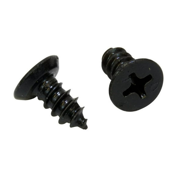 ORUYROP #8x3/8'' Black Xylan Coated Stainless Flat Head Phillips Wood Screw (25 pc) 18-8 (304) Stainless Steel Screw by