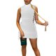 thumbnail image 1 of VISgogo - Vestido ajustado de verano para mujer, color sólido, sin mangas, cuello alto, vestido de vendaje hueco VISgogo moda, 1 of 4