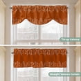thumbnail image 5 of Burnt Orange Fall Tie Up Valance Curtains for Windows, Kitchen Curtains Window Treatments, Thanksgiving Eucalyptus Leaves Abstract Short Window Shades Valances for Bedroom Bathroom Cafe 42"x12", 5 of 8