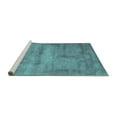 thumbnail image 2 of Ahgly Company Machine Washable Indoor Rectangle Abstract Turquoise Blue Contemporary Area Rugs, 6' x 9', 2 of 4