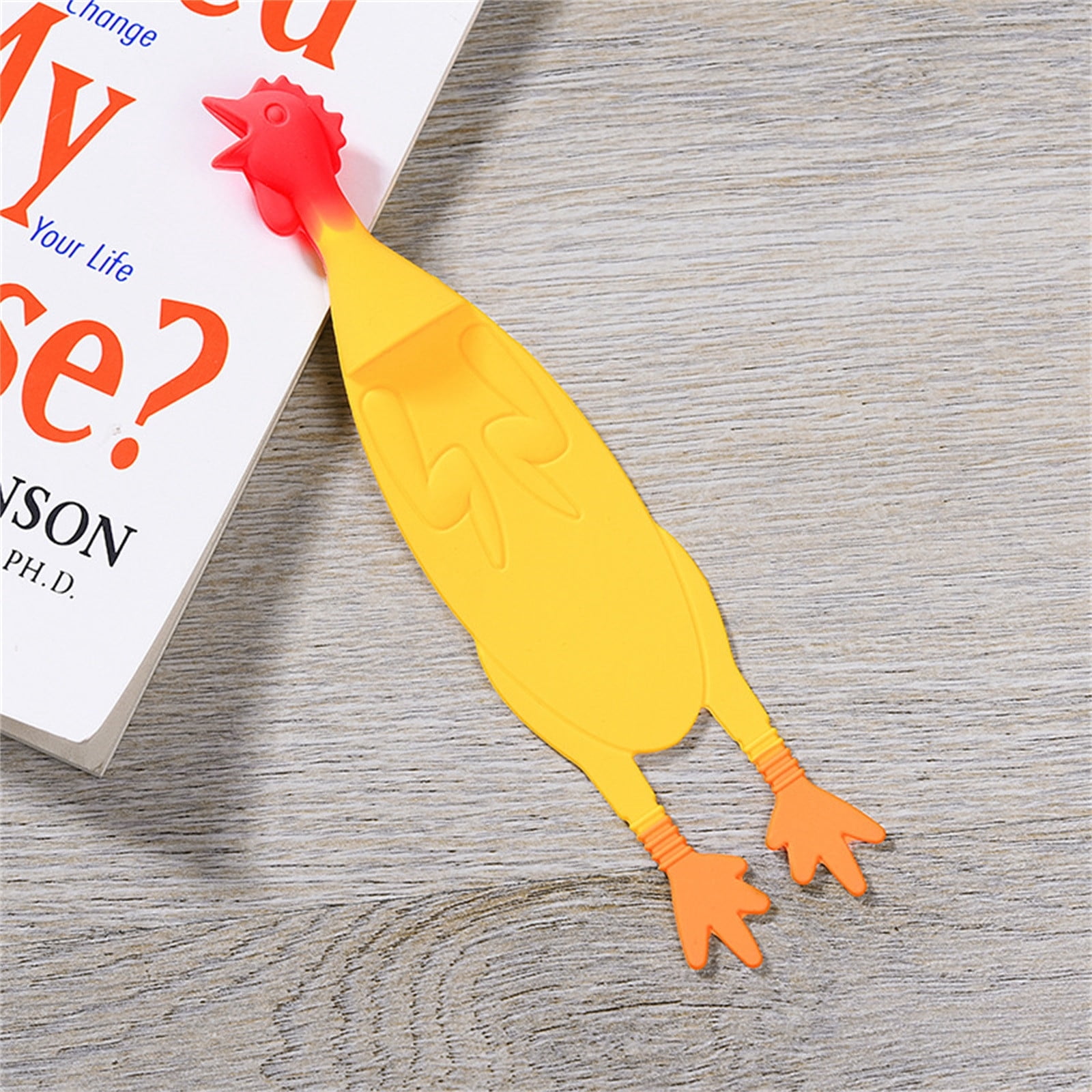 10Pcs Screaming Chicken Bookmark, Fufafayo Silicone Bookmark for Books, Funny Chicken Bookmark Palz, Wacky Kawaii Teen Bookmark, Creative Reading Gifts ForKidsReaders Office Study Supplies