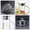 thumbnail image 3 of 4 Pcs Glass Water Bottle Supply Sealing Lid for Pitcher Beverage Tea Jar Accessory Stainless Steel Belt, 3 of 6