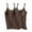 Brown, variant on Aloohaidyvio 2 Pcs Cotton Shelf Bra Camisoles Top for Women Adjustable Spaghetti Strap Tank Tops Basic Layer Camis