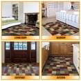 thumbnail image 4 of Ottomanson 3'3" x 4'7" Area Rug – Non-Slip Low Pile Stain Resistant Rug for Bedroom & Entryway, Checkered Multicolor, 4 of 12