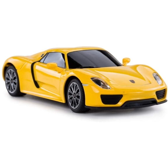 PlayWorld Porsche Car, 1:24 Scale Porsche 918 Spyder RC Toy Car for Kids (Yellow)