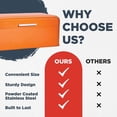 thumbnail image 6 of Culinary Couture Stainless Steel Bread Box for Kitchen Countertop Metal Storage Container Orange, 6 of 8