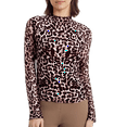 thumbnail image 2 of Bovemsi Women's Spring Leopard Print Sexy Tight Fitting Mesh with Black Edge Long Sleeved Base Shirt and Top, Pink Summer Women's Long Sleeve T-Shirts, S, 2 of 6