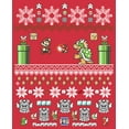 thumbnail image 2 of Men's Nintendo Ugly Christmas Mario and Bowser  Sweatshirt Red Small, 2 of 4