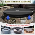 thumbnail image 2 of Outdoor Firepit Covers Round, Oxford Cloth Outdoor Rain, Snow and Wind Fire Pit Cover and Sandbag, Suitable for 52-56 Inch Round Built in Stone Firepits, 2 of 7