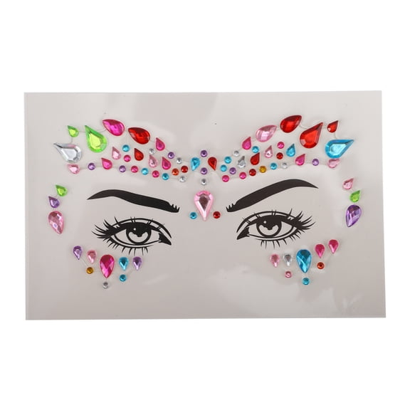 Unique Bargains 1 Pc Charming Rhinestone Stickers for Concert Assorted Color