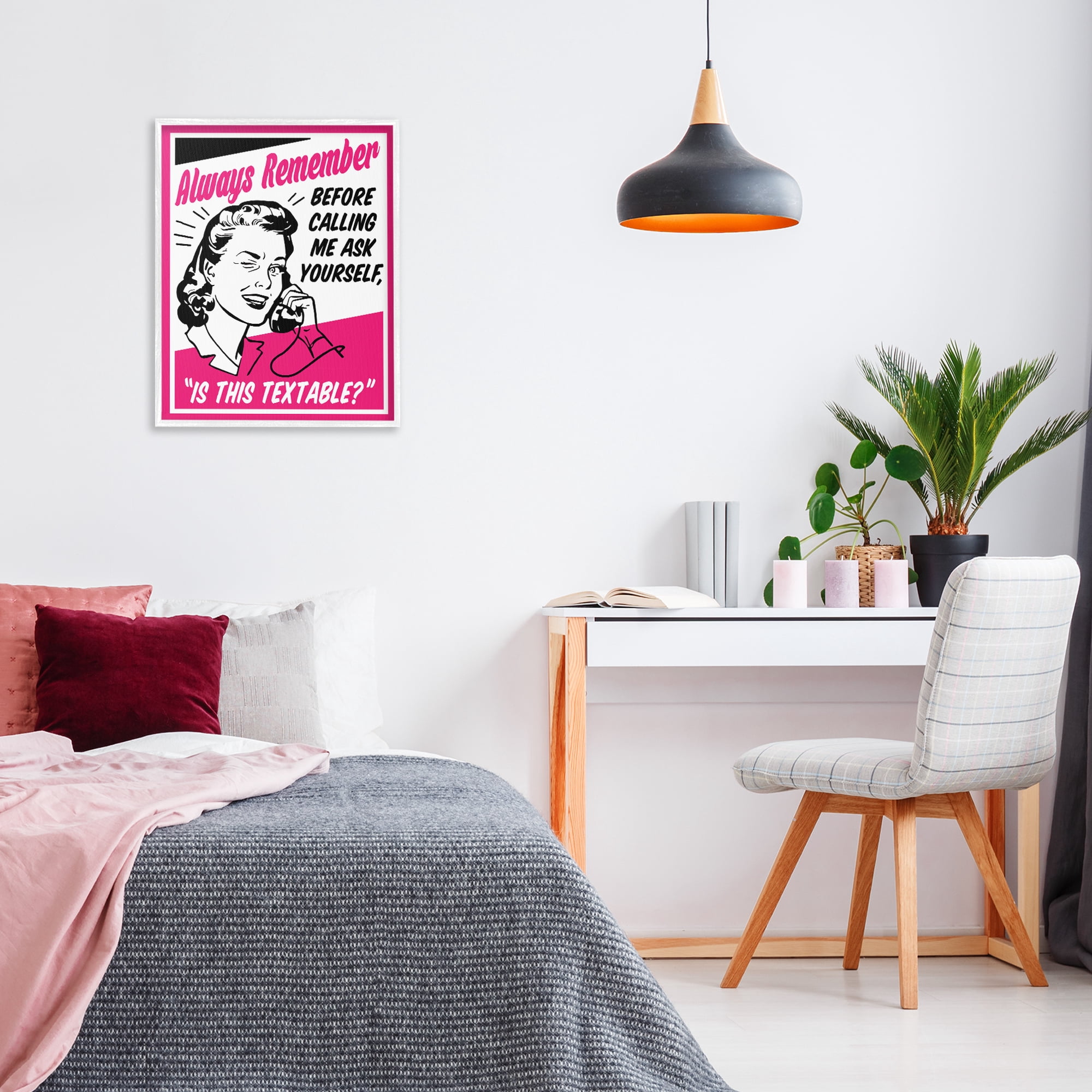 Stupell Industries Funny Is This Textable Novelty Painting White Framed Art Print Wall Art, 24 x 30