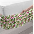 thumbnail image 2 of Forest Bed Skirt, Paradise Island Nature Theme Tropical Tree Leaves and Flowery Plants Pattern, Elastic Bedskirt Dust Ruffle Wrap Around for Bedding Decor, 4 Sizes, Multicolor, by Ambesonne, 2 of 2