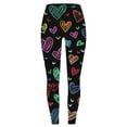 thumbnail image 5 of Simua Women's Valentine's Day Colorful Heart Print High Waist Tight Yoga Pants Leggings - Stretchy Casual Gym Spring Summer Fashion Wear, 5 of 9