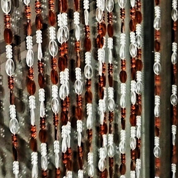 split Beaded Curtain Doorways Acrylic Hanging Door Beads String Curtains Tassel Room Divider Screen Decor for Doorway Window Living Room Wedding (1, Brown, 39 inch x 78.7 inch), ES041