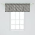 thumbnail image 2 of Ambesonne Doodle Window Valance, Geometric Hand Drawn Pattern with Diagonal Lines and Chevron-like Zigzag Design, Curtain Valance for Kitchen Bedroom Decor with Rod Pocket, 54" X 18", Ivory and Black, 2 of 3