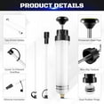thumbnail image 3 of Automotive Fluid Extractor Pump, Multi-Purpose Syringe for Oil Change with Hose, Manual Fuel Suction & Fill Pump, Fluid Transfer Pump with Powerful Suction, Fluid Oil Change Evacuator (200cc), 3 of 5