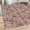 thumbnail image 1 of Botanic Decorative Rug, Floral Pattern Spring Season Blossoms Branches Leaf Beauty Field Design, Quality Carpet for Bedroom Dorm and Living Room, 6 Sizes, Plum Beige, by Ambesonne, 1 of 4