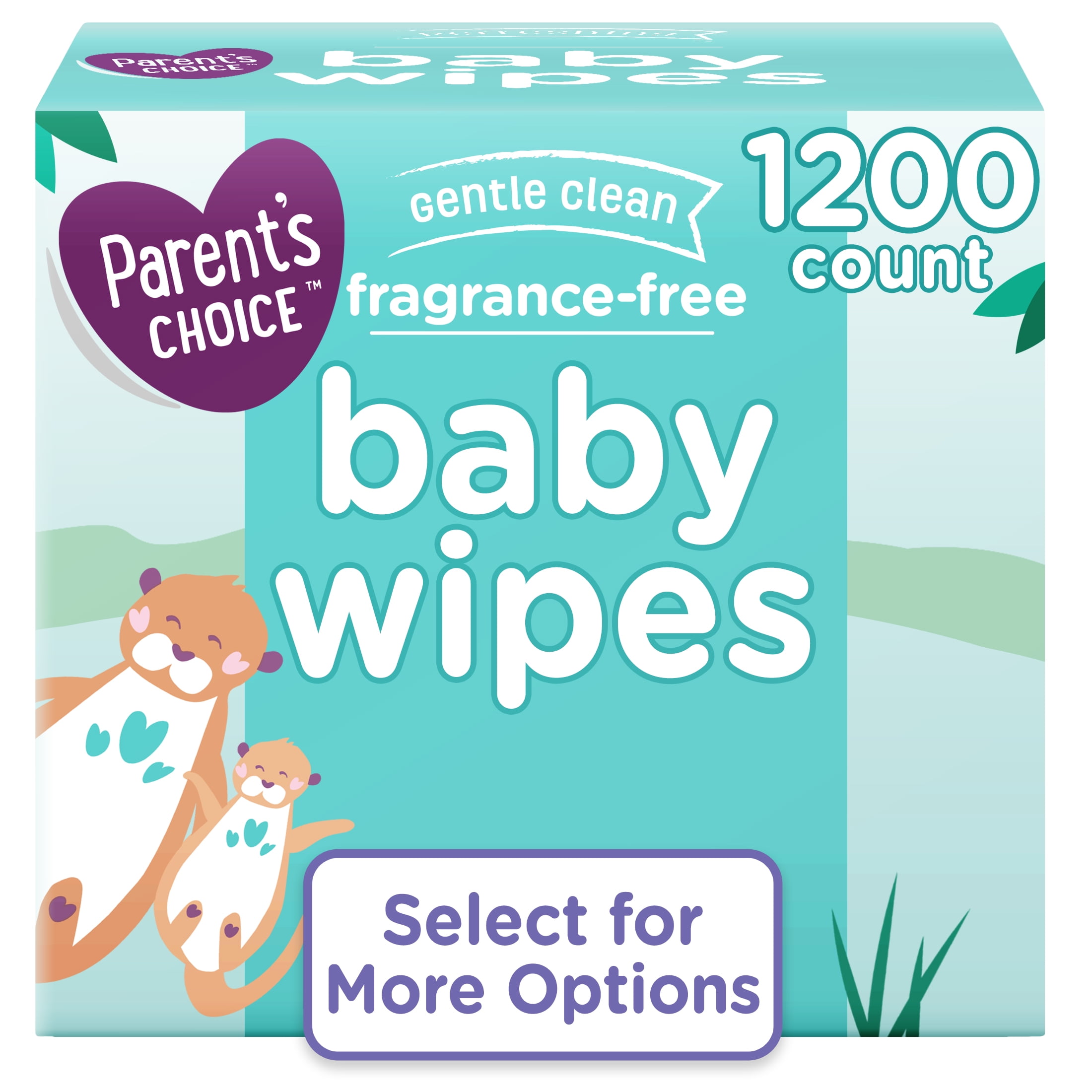 Parent's Choice Fragrance Free Baby Wipes, 1200 Count (Select for More