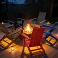 thumbnail image 7 of Tappio Folding Adirondack Chair All Weather HDPE Outdoor Patio Chairs with Detachable Multifunctional Holders and Cup Holders, Fire Pit Chairs for Yard Garden Poolside, Brown, 7 of 7