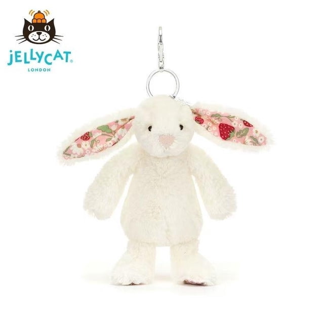 jellycat Bashful Bunny Cream Bag Charm - Classic Gifts Series, Bunny Plush Toy, Soft Stuffed Animal, Cute Bunny Keychain, Baby Shower Gift, Nursery Decor Bashful Bunny Cream Bag Charm
