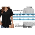 thumbnail image 4 of MOSHU Deep V Neck Womens Plus Size Tops Curved Hem Shirts for Women Fashion Trendy Blouses Casual Loose Fit Tees Tops, 4 of 8