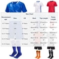 thumbnail image 3 of ITSAME Boys Soccer Uniform Set 3-Piece T-Shirt&Shorts with Knee-High Socks Football Training Outfits White Size 6, 3 of 7