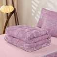 thumbnail image 5 of Erosebridal Bohemian Damask Zipper Full Size Comforter Sets with Fitted Sheet and 2 Pillowcases, Hippie Floral Zipper Bedding Set, Pale Pink White, Pink Reversible, 5 of 7