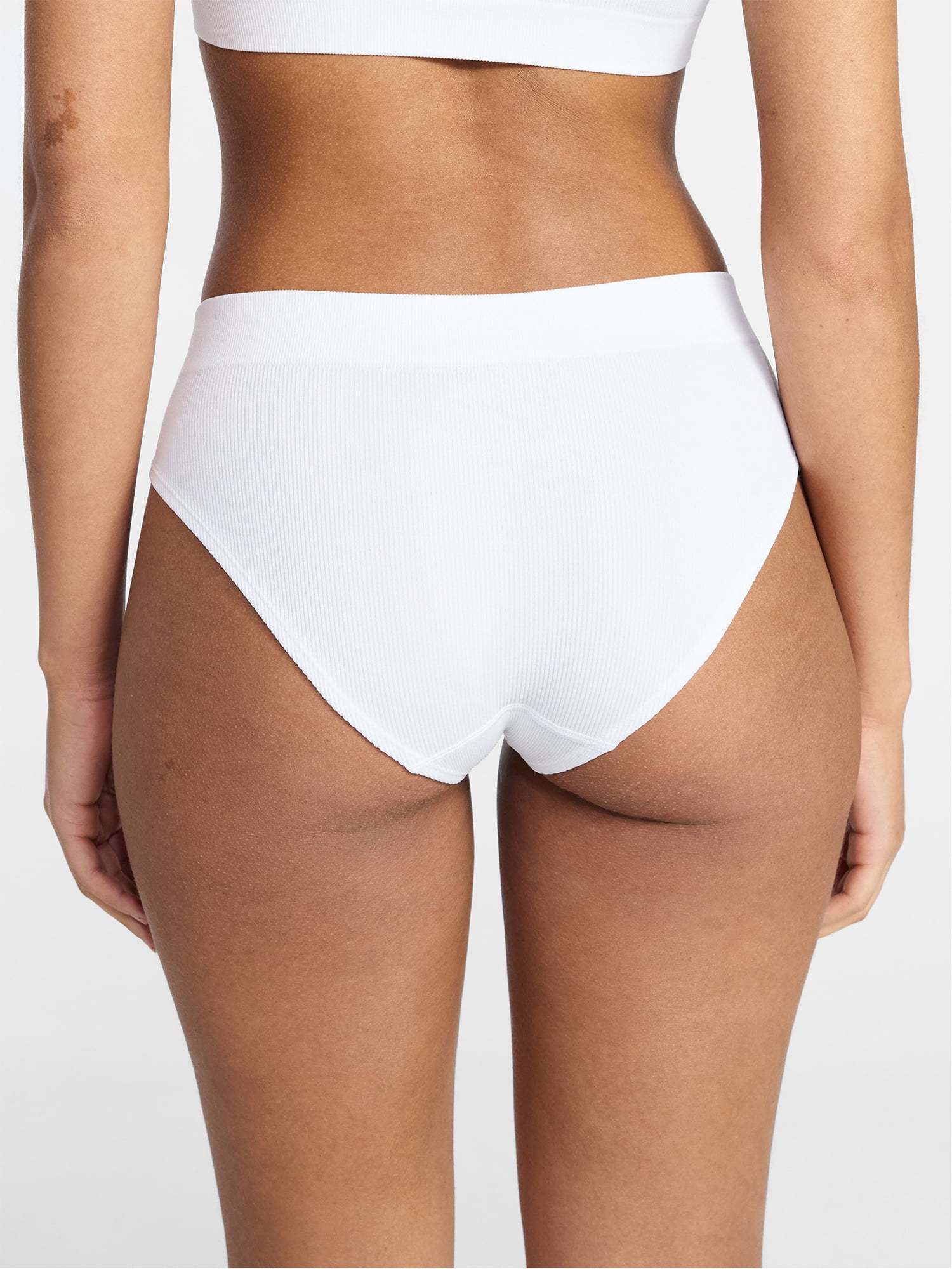 No Boundaries Seamless Ribbed Hipster Panties, 3-Pack, Women’s, Sizes XS-XXXL