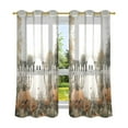 thumbnail image 6 of Yayeee Window Curtains Light Filtering 63"x42" Grommet Panel Pair Home Living Room Decor, Halloween Pumpkin Field, 6 of 7