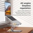 thumbnail image 2 of Adjustable Laptop Stand for Desk,Foldable Laptop Holder with Stable Heavy Base,Multi-angle Adjustable Ergonomic Computer Riser Compatible with MacBook Air Pro,Notebook,All 10-15.6”Laptops,Grey, 2 of 8