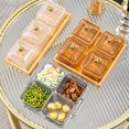 thumbnail image 2 of Divided Serving Dishes Relish Tray Appetizer Condiment Server Serving Bowl Snacks Dessert for Home Green, 2 of 9