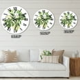 thumbnail image 4 of Designart 'Tropical Green Leaves In Summer Times I' Tropical Wall Clock, 4 of 5