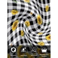thumbnail image 7 of Yellow Sunflower Cloth Napkins Set of 8 Reusable Dinner Napkins, Summer Bee Floral Black White Plaid Cocktail Napkin Washable Table Napkins for Wedding/Holiday Party/Baby Shower 20"x20", 7 of 7