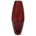 thumbnail image 5 of Bamboo Cylinder Floor Vase  - Handcrafted Tall Decorative Vase - Ideal for Dining Room, Living Room, 16.5 Inch, Red, 5 of 7