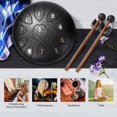 thumbnail image 1 of Steel Tongue Drum 8 pulgadas 11 Tone Hand Pan Drum Tank con baquetas Bolsa de transporte Likrtyny Para estrenar, 1 of 9