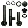 thumbnail image 4 of Westbrass 594144-4-62 14" Black Polypropylene Twist & Close Drain Bathtub Assembly with Two-Hole Overflow, Matte Black (4-Pack), 4 of 13